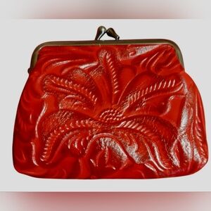 Patricia Nash  Borse Red Embossed Clutch Coin Purse